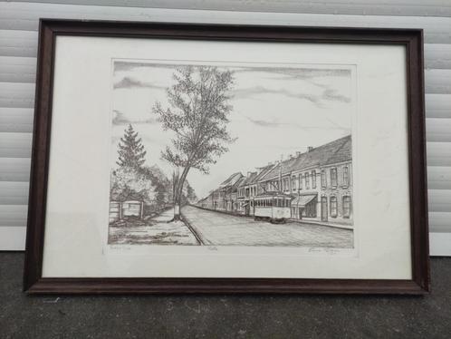 Lithographie village de melle signe, Antiek en Kunst, Kunst | Litho's en Zeefdrukken, Ophalen of Verzenden