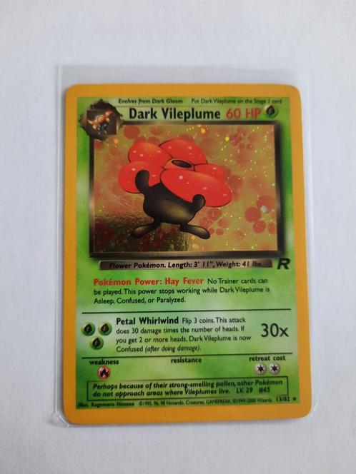 Dark vileplume team rocket holo, Hobby en Vrije tijd, Verzamelkaartspellen | Pokémon, Zo goed als nieuw, Booster, Ophalen of Verzenden