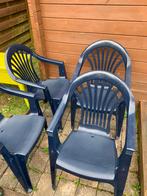 4 chaises bleues, Jardin & Terrasse, Comme neuf, Enlèvement ou Envoi