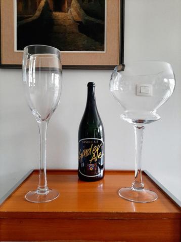 XL glazen coupe of bolglas 50 cm hoog beschikbaar voor biedingen