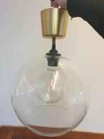suspension verre/laiton, Maison & Meubles, Lampes | Suspensions, Comme neuf, Enlèvement, Moins de 50 cm, Verre