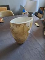 Grand vase blanc/doré personnalisé hauteur 25cm neuf. A veni, Enlèvement ou Envoi, Blanc, Neuf