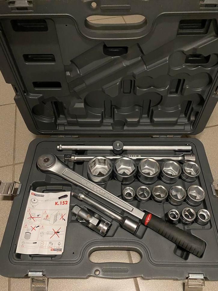 Facom 3/4” doppenset, Doe-het-zelf en Bouw, Gereedschap | Handgereedschap, Zo goed als nieuw, Ophalen