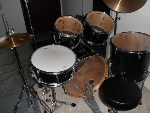 top occasie  PEARL Export 5-delig,  hardwre,symbals, kruk.to, Muziek en Instrumenten, Drumstellen en Slagwerk, Zo goed als nieuw