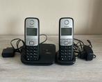 Set van 2 draagbare telefoons voor vast netwerk., Ophalen, Gebruikt