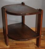 Eikenhouten salontafel met halve bol - VINTAGE, Huis en Inrichting, Minder dan 55 cm, Gebruikt, Vintage, Overige vormen