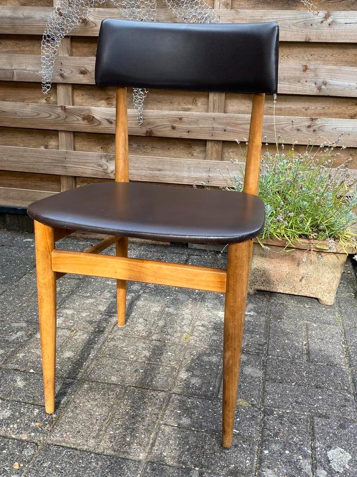 Originele, authentieke vintage stoelen jaren 60 - 6 stuks, Huis en Inrichting, Stoelen, Gebruikt, Vijf, Zes of meer stoelen, Hout