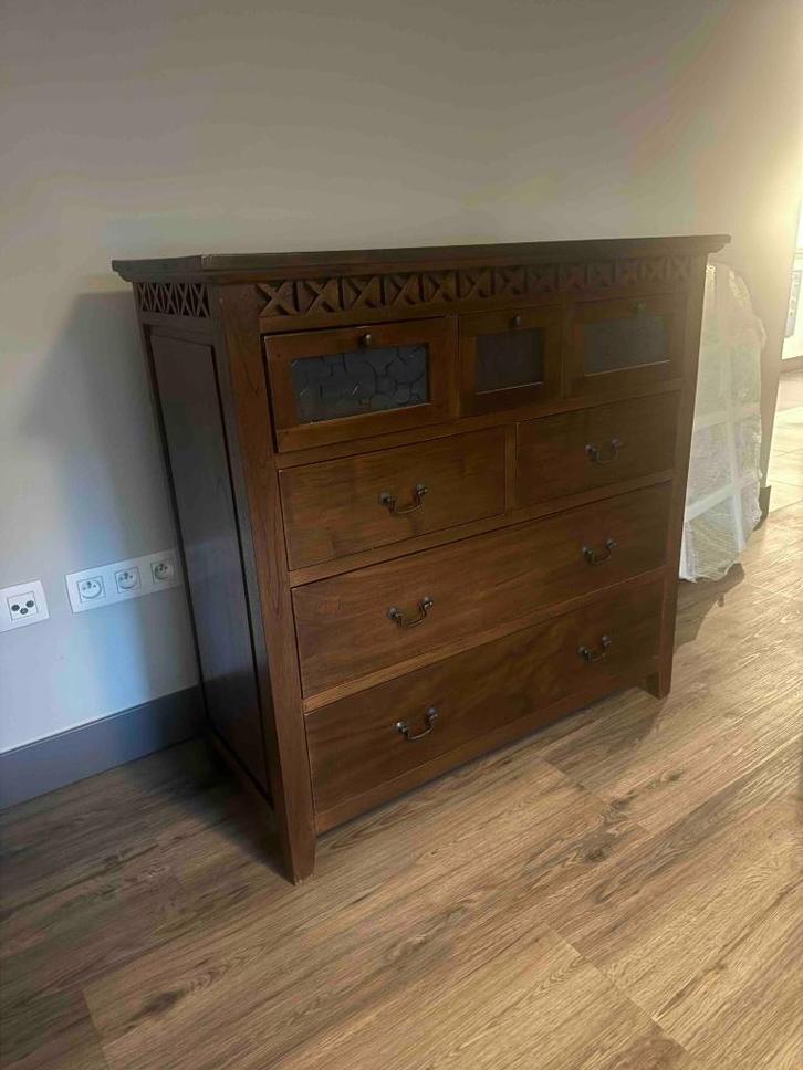 Teakhouten Ladekast, Huis en Inrichting, Kasten | Ladekasten, Zo goed als nieuw, Minder dan 100 cm, 100 tot 150 cm, 25 tot 50 cm