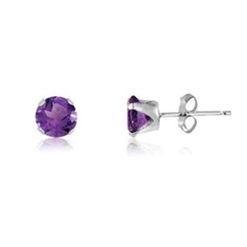 Zilveren oorbellen zirkonia 4mm - Amethist - OPRUIMING! beschikbaar voor biedingen