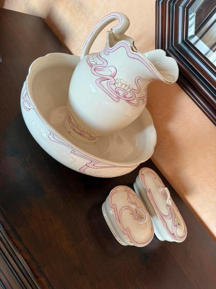 Ensemble de toilette ancien, Antiquités & Art, Antiquités | Services (vaisselle) complet, Enlèvement