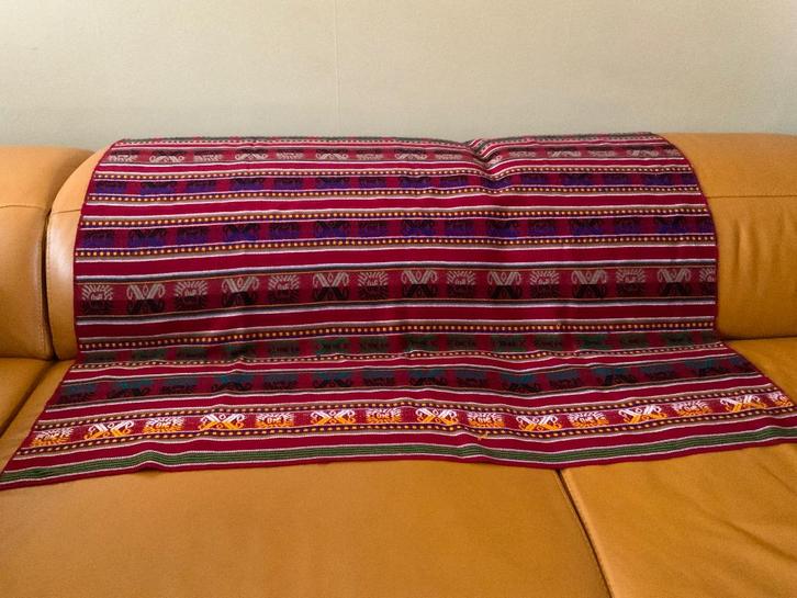 Superbe textile tissé à la main (manta) du Mexique, Antiek en Kunst, Antiek | Tapijten, Tafelkleden en Textiel, Ophalen of Verzenden