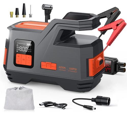 Draagbare Auto Jump Starter met Luchtcompressor, Auto diversen, Auto-accessoires