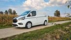 Ford Transit Custom Sport L1H1, Auto's, Bestelwagens en Lichte vracht, Zwart, Leder en Stof, Wit, 5 deurs
