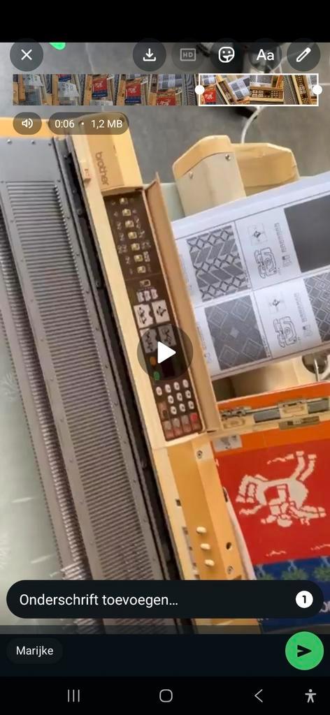 Brother elektronische breimachine enkelbed, Hobby en Vrije tijd, Breien en Haken, Gebruikt, Breien, Machine, Ophalen of Verzenden