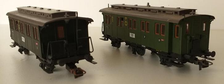 ROCO HO - 2 VINTAGE PASSAGIERSWAGENS - DGR, Hobby en Vrije tijd, Modeltreinen | H0, Zo goed als nieuw, Roco, Ophalen of Verzenden