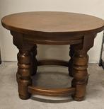 salontafeltje rond donker  hout, Ophalen, Gebruikt, Rond, 50 tot 100 cm