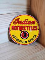 Emaille plaat van Indian Motorcycle, Verzamelen, Ophalen of Verzenden, Zo goed als nieuw, Reclamebord