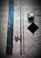 Kingpro hengel 240cm-5/30gr + haspel Alvion 3000 + vlechtwer, Ophalen of Verzenden, Nieuw, Complete set