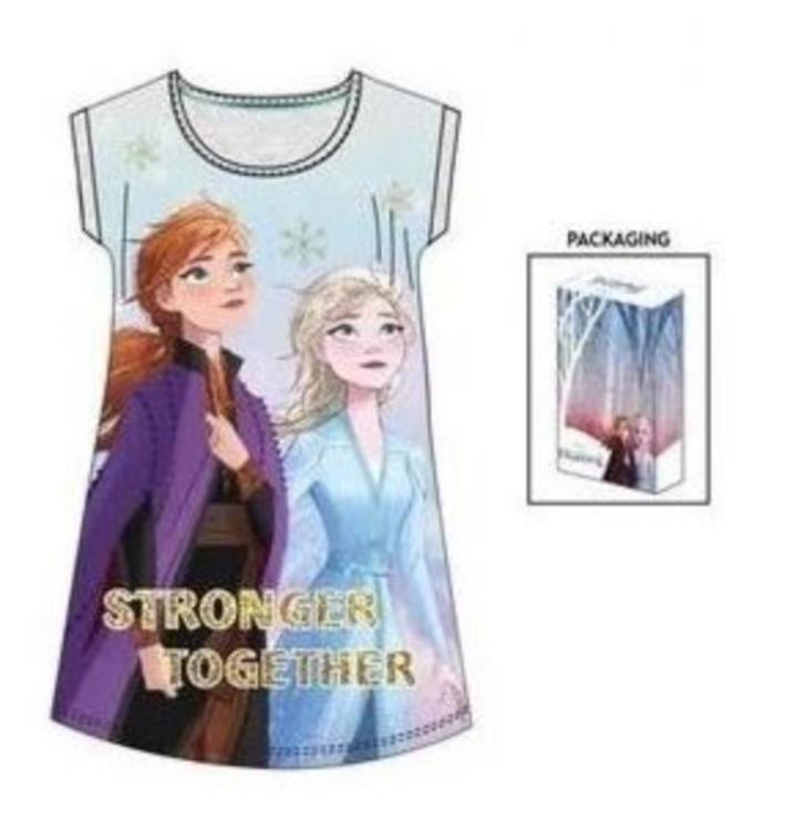 Disney Frozen Nachthemd Grijs - Maat 98 - 122 - 128, Kinderen en Baby's, Kinderkleding | Maat 128, Nieuw, Meisje, Nacht- of Onderkleding