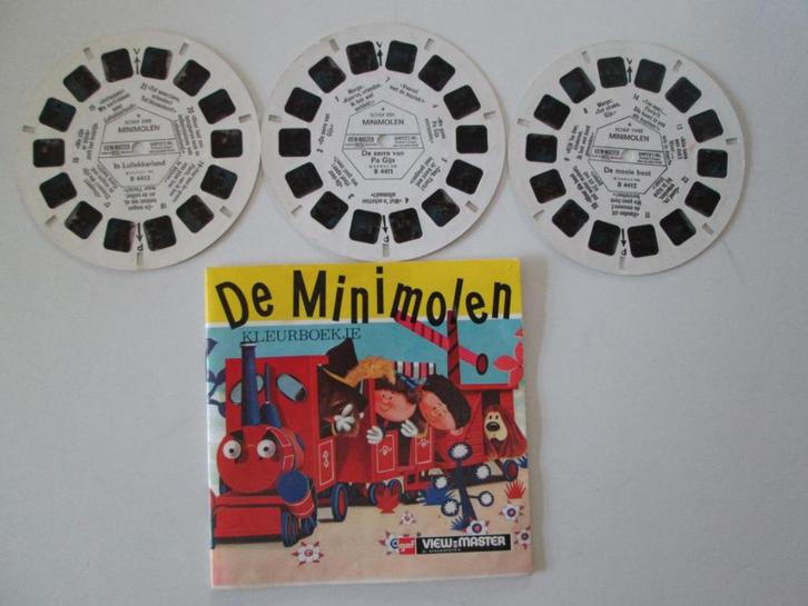 voor vintage view master gaf   3 schijfjes met kleurboekje, Antiek en Kunst, Antiek | Speelgoed, Ophalen of Verzenden