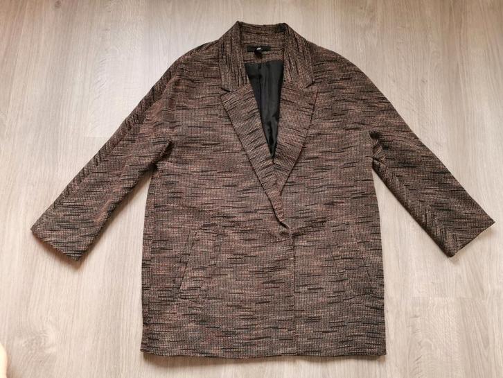 Damesvest H&M, Kleding | Dames, Jasjes, Kostuums en Pakken, Gedragen, Jasje, Maat 38/40 (M), Bruin, Ophalen of Verzenden