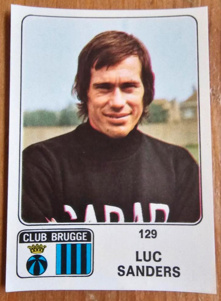 Panini Football 73-74 nr 129 Luc Sanders Club Brugge!, Hobby en Vrije tijd, Stickers en Plaatjes, Zo goed als nieuw, Sticker, Ophalen of Verzenden