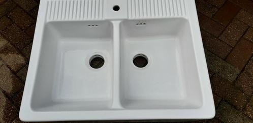 Grote dubbele porseleinen spoelbak, Huis en Inrichting, Keuken | Keukenelementen, Zo goed als nieuw, Ophalen