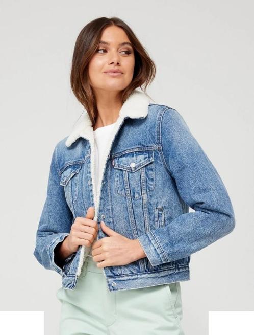 Levi's Trucker SHERPA blue jeansvest XL ( 2x gedragen ), Vêtements | Femmes, Vestes | Hiver, Comme neuf, Taille 46/48 (XL) ou plus grande