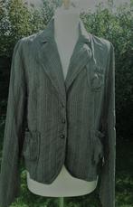 leuke dunne blazer tinten groen - khaki Cassis 40 / 42, Maat 38/40 (M), Ophalen of Verzenden, Jasje, Gedragen