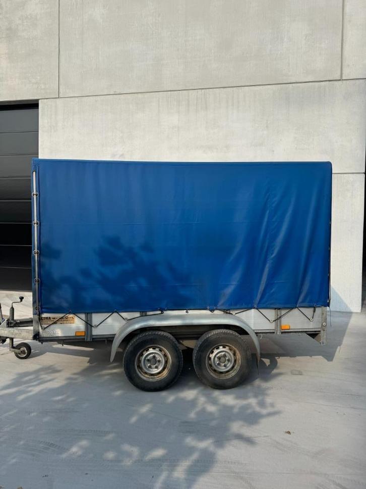 Aanhangwagen met huif - Saris €2100 (excl btw), Auto diversen, Aanhangers en Bagagewagens, Gebruikt, Ophalen