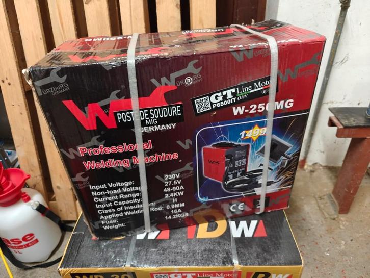 Poste à souder Würzburg W-250MG, Bricolage & Construction, Outillage | Soudeuses, Comme neuf, Inverter, 150 à 250 ampères, Enlèvement