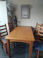 Eettafel + stoelen, Huis en Inrichting, Complete eetkamers, Ophalen, Zo goed als nieuw, 4 tot 6 stoelen