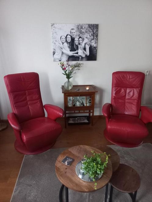 2 fauteuils relax en cuir, Maison & Meubles, Fauteuils, Utilisé, Enlèvement ou Envoi