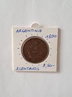 Argentinië 2 centavos 1890 (mooi !!!!), Timbres & Monnaies, Monnaies | Amérique, Enlèvement ou Envoi