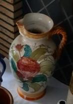 Mooie Grote Vaas met Bloemen - Hoogte ca. 42cm - Jaren 1970, Huis en Inrichting, Woonaccessoires | Vazen, Ophalen, Gebruikt, Aardewerk of Porselein
