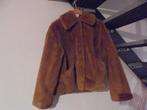 Veste en fausse fourrure marron clair très douce S, H&M, Enlèvement ou Envoi, Autres couleurs, Taille 36 (S)
