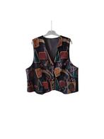 Gilet sans manches noir 
décor géométrique coloré 
Taille 44, Vêtements | Femmes, Enlèvement ou Envoi, Comme neuf