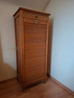 Vintage archiefkast in eik, Huis en Inrichting, Kasten | Roldeurkasten en Archiefkasten, Ophalen, Gebruikt, 100 tot 150 cm, Vintage, Art Deco