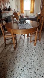 table et chaises, Maison & Meubles, Tables | Tables à manger, Comme neuf, 100 à 150 cm, Chêne, Rond