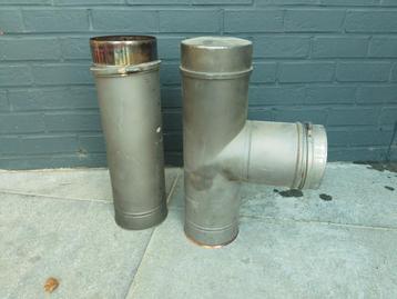 Inox rookkanaal, Inox, 80 mm ou plus, Comme neuf, Enlèvement