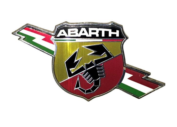Metalen reclamebord Abarth logo 1 - retro vintage mancave, Verzamelen, Merken en Reclamevoorwerpen, Zo goed als nieuw, Reclamebord