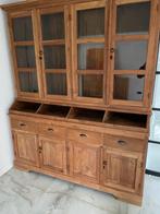 Teak vitrinekast, Huis en Inrichting, Ophalen of Verzenden, Zo goed als nieuw, Teakhout, Met deur(en)