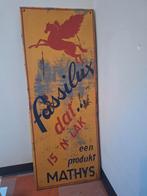 Blik reclambord Fossilux 1959, Verzamelen, Merken en Reclamevoorwerpen, Ophalen of Verzenden