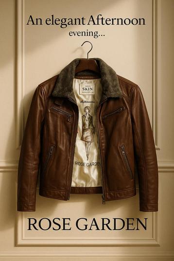 Veste en cuir véritable Rose Garden SKIN – neuve beschikbaar voor biedingen