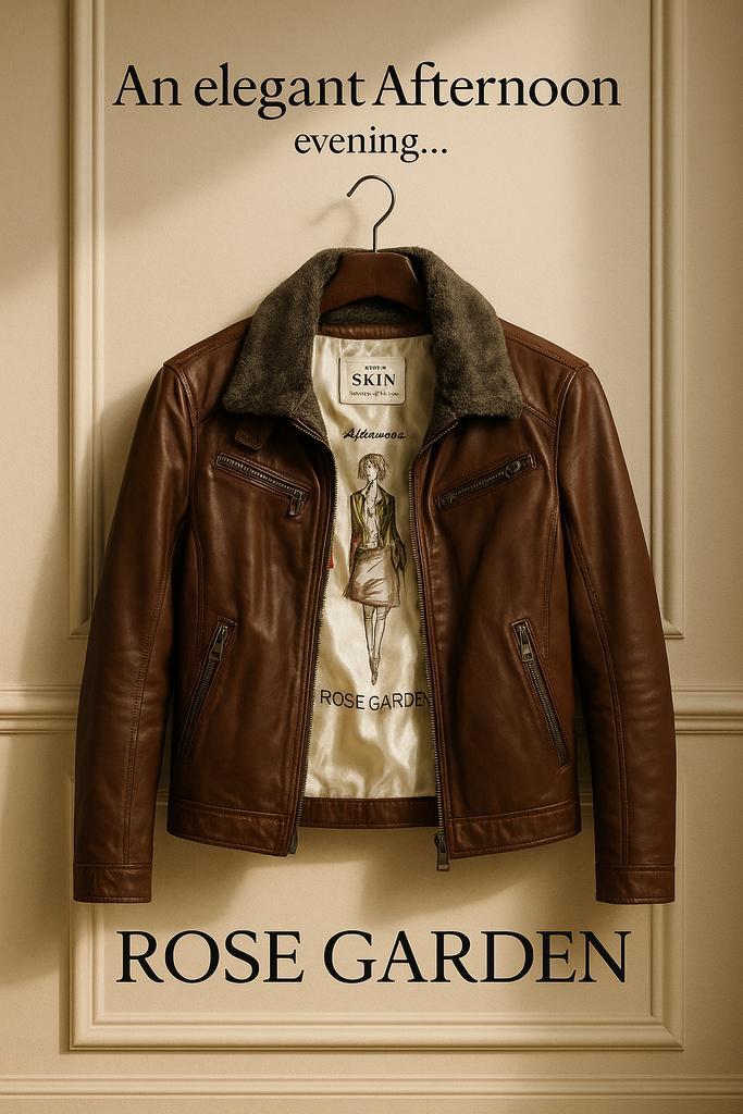 Veste en cuir véritable Rose Garden SKIN – neuve, Kleding | Dames, Jassen | Winter, Nieuw, Maat 38/40 (M), Bruin, Ophalen