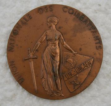 Medaille, penning Union Nat des Combattants, Reconnaissance