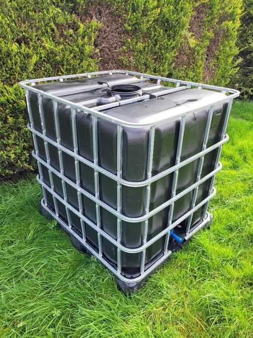 Cubi zwart 1000L, Tuin en Terras, Regentonnen, Nieuw, Kunststof, 150 liter of meer, Met kraantje, Ophalen of Verzenden