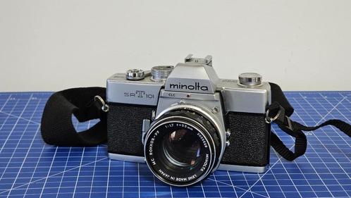 Minolta SRT101 fototoestel inclusief 55mm f1.7 lens., Audio, Tv en Foto, Fotocamera's Analoog, Gebruikt, Compact, Minolta, Ophalen of Verzenden