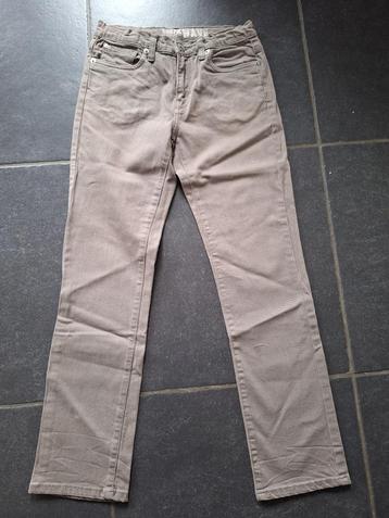 nieuw grijs-bruine broek met vertelbare band beschikbaar voor biedingen