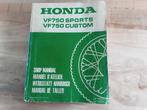 Honda VF 750 sports   VF 750 custode manuel 1982, Honda